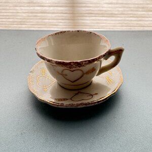 Miniature Just Married Made in Japan Cup and‎ Sauce